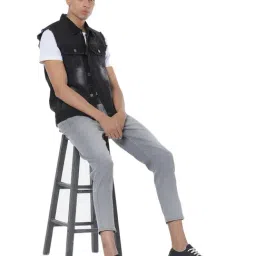 Campus Sutra Black Sleeveless Jacket image 3
