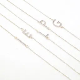 Accessorize London Women's 925 Sterling Silver Sparkle Initial Bracelet Letter S image 4