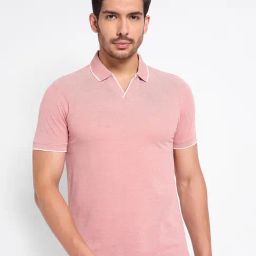 Peregrine By Pantaloons Pink Slim Fit Polo T-Shirt-picture-33