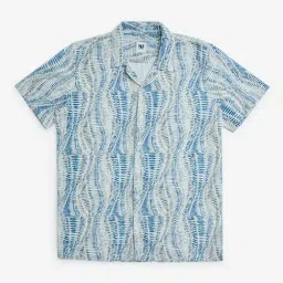 Y&F Kids by Westside Blue Abstract Pattern Resort-Fit Shirt-picture-18