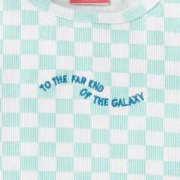 Ed-a-Mamma Kids Aqua Blue Checkered T-Shirt image 4