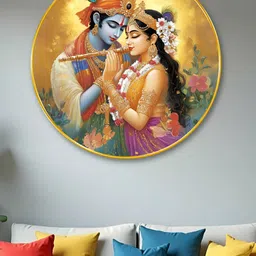 Livin'luxe Yellow & Pink 1 Piece Wood Religious Wall Paintings-picture-12