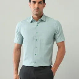 Arrow Green Cotton Regular Fit Checks Shirt-image-22