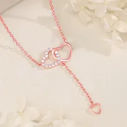 GIVA 925 Sterling Silver Rose Gold Necklace for Women-picture-37
