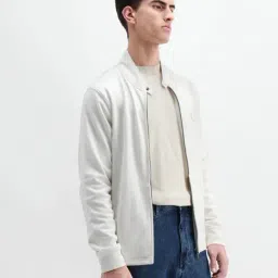 Rare Rabbit Off White Polycotton Solid Regular Fit Jacket image 2