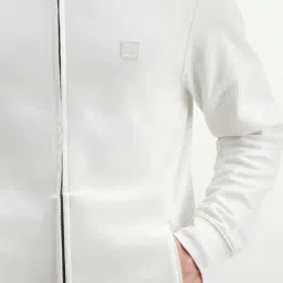 Rare Rabbit Off White Polycotton Solid Regular Fit Jacket image 5