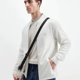 Rare Rabbit Off White Polycotton Solid Regular Fit Jacket image 3