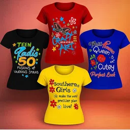 FASHIONATEWORLD Typography 4 Printed T-shirt-picture-44