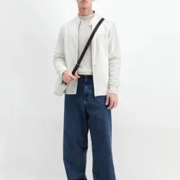 Rare Rabbit Off White Polycotton Solid Regular Fit Jacket image 4