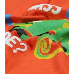 Plum Tree Boys Orange & White Printed T-Shirt (Pack Of 2) image 5