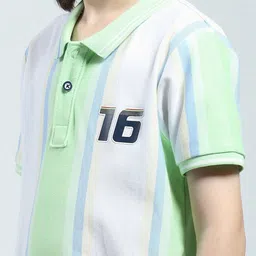 Monte Carlo Boys Striped Polo Collar T-shirt image 5