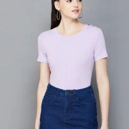 Code by Lifestyle Lilac Regular Fit Top-picture-10