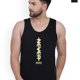 SLOWLORIS Pack Of 2 Printed Sleeveless Gym Vests SL26 COMBO (LOUD BLACK) (NVR BLACK)-picture-12