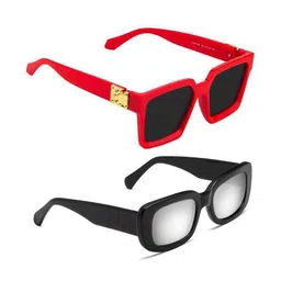 Arzonai Unisex Pack Of 2 Rectangle Sunglasses with UV Protected Lens COMBO-2756-picture-18