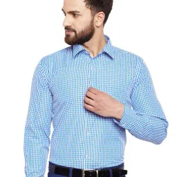 Hancock Blue Full Sleeves Slim Fit Shirt-picture-39