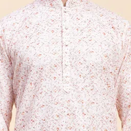 Moda Rapido Ethnic Motifs Embroidered Sequnnied Mandarin Collar Straight Kurta & Churidar image 4