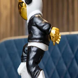 ghar art White & Black Textured Metal Cosmic Voyager Showpieces image 3