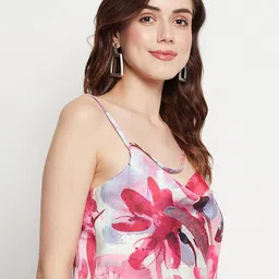 Madame Women Abstract Printed Shoulder Straps Top image 3