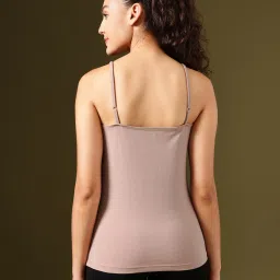 Clovia Cotton Camisole With Lace And Adjustable Straps Mauve image 5