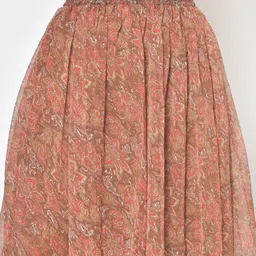 CORSICA Women Floral Printed Chiffon Casual Flared Midi Flared Skirt image 5