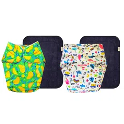 DUMBLEDO Premium Cloth Diaper with Leak-Proof, Absorbent 6-layer Black Insert - Dryfeel with Comfortable Fit for 3 Months to 3 Years, Pack of 2-picture-22