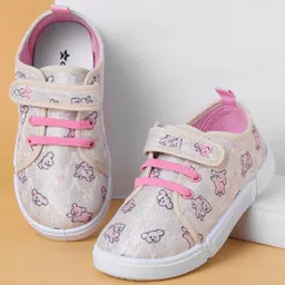 Cute Walk by Babyhug Casual Shoes With Velcro Closure & Animal Print - Beige-picture-28