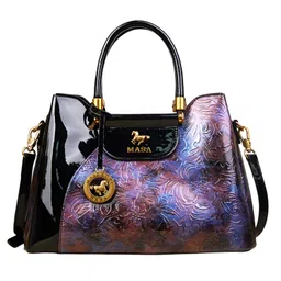 SYGA Women's Tote Bag Floral Print & Embossed, Spacious Daily Shoulder Bag with Zipper Pockets and Cover Closure(style-03-picture-38