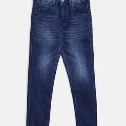 Tales & Stories Pack Of 2 Button Down Solid Jeans - Dark Blue & Light Blue image 3