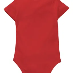 Zeezeezoo Half Sleeves Maasi Ki  Jaan Text Printed Onesie - Red image 3