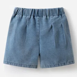 Mark & Mia Cotton Washed Solid Colour Shorts - Blue image 2