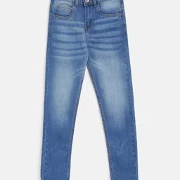 Tales & Stories Pack Of 2 Button Down Solid Jeans - Dark Blue & Light Blue image 4