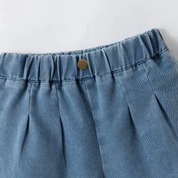Mark & Mia Cotton Washed Solid Colour Shorts - Blue image 3