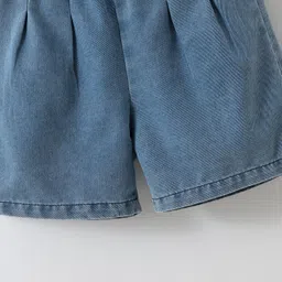 Mark & Mia Cotton Washed Solid Colour Shorts - Blue image 4