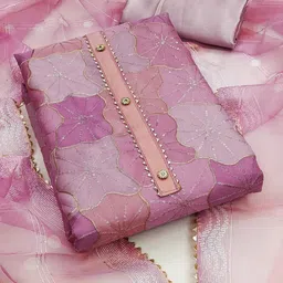 BlissFlair Organza Unstitched Dress Material-picture-24