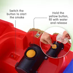 fab n funky Fire Kids Swing Car With Light Music & Smoke - Red image 5