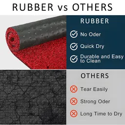 Kuber Industries Red Water Absorbing Door Mat image 4