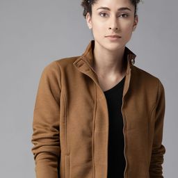Roadster Women Brown Solid Tailored Jacket-picture-37