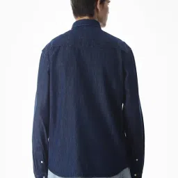 Jack & Jones Navy Regular Fit Plain Shirt image 2