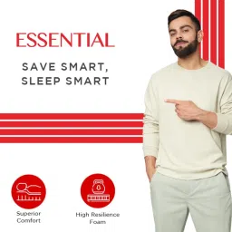 Duroflex Navy & White Foam Edge Dual Comfort Mattress - Queen Size (74.8 L x 60 W x 4 H in.) image 4