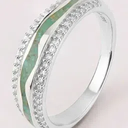 Mia by Tanishq 925 Silver Mosaic Magic Silver Ring-picture-29