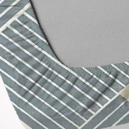 WEAVE AND DECOR Grey & Beige Geometric 300 TC Single Bedsheet with 1 Pillow Covers image 3