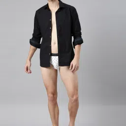 Force NXT White Cotton Regular Fit Printed Briefs image 4