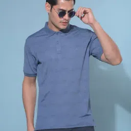 Crimsoune Club Blue Slim Fit Printed Polo T-Shirt-picture-16