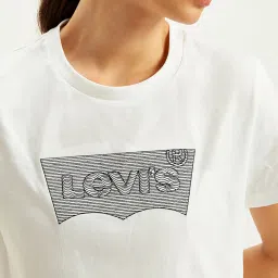 Levi's White Logo Print T-Shirt image 4