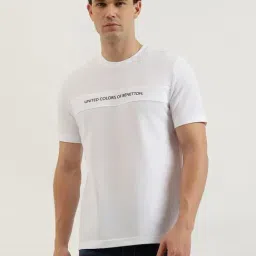 United Colors of Benetton White Cotton Relaxed Fit Printed T-Shirt-picture-35