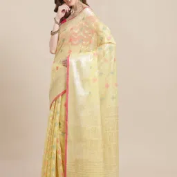 Banarasi Silk Works Gold Woven Saree with Blouse-image-99