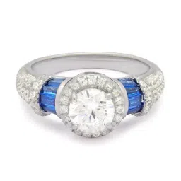 Anayra 92.5 Sterling Silver Sparkling Ring for Women-picture-11