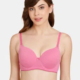 Rosaline by Zivame Pink Under-Wired T-Shirt Bra-picture-35