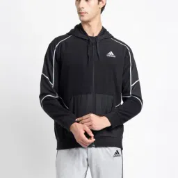 Adidas Black Regular Fit Printed Sports Hoodie-picture-36
