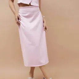 Ginger By Lifestyle Pink Regular Fit Skirt-picture-26